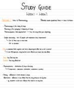Exam 1 Study Guide (Weeks 1-7)