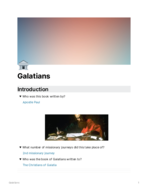 Outline of the Book of Galatians