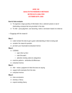 AHSC 382 notes on Data Analysis