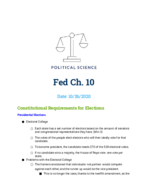 Political Science FED Chapter 10