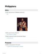Survey of New Testament: Outline of Philippians Week 11
