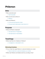 Survey of New Testament: Outline of the book of Philemon 