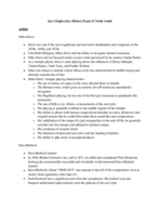 Jazz Origins Exam 3 Exam Study Guide
