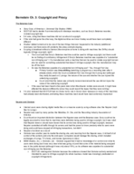 Bernstein Reading - Chapter 3: Copyright and Piracy