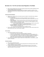 Bernstein Reading - Chapter 6: The FCC and Government Regulation of the Media