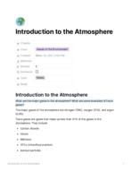 Introduction to the Atmosphere