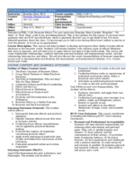 COURSE CONTENT AND LEARNING OUTCOMES  