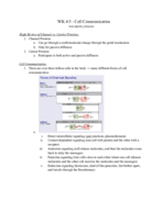 Week 4/5 Cell Communication