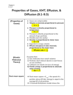 Chapter 9 Notes: Gases