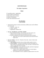 Ant141 Week 8 Lecture on Agriculture