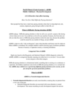Psy335 Week 12 Unit 4 Lecture 1 : ADHD