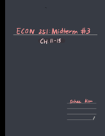 Econ Exam 3 Notes