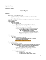 Digital Color Theory