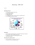 Introduction to Mammalogy