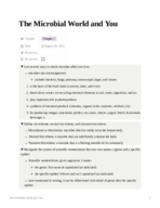 Microbiology Chapter 1 Notes