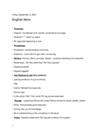 English Composition 2 ~ Week 1-3 Notes