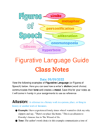 English: figurative language guide Week 1