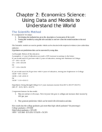 Chapter 2: Economic Science: Using Data and Models to Understand the World