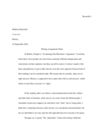History Writing Assignment