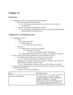 Psych. 9A Notes, Chapter 1.1 