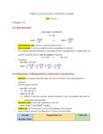 CHEM 1212 Exam 2 Study Guide