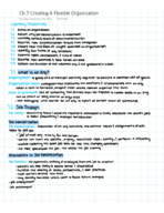 Ch.7 Creating a Flexible Organization