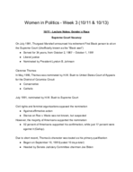 Women in Politics - Week Three 