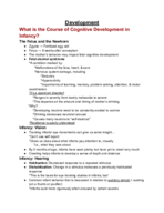 Psychology 100 Development Notes