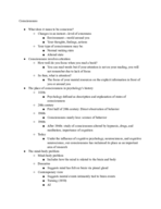 PSYC1000 Consciousness