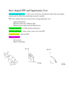 Bow-shaped PPF & Opportunity Cost