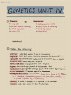 Mendelian Genetics Study Guide