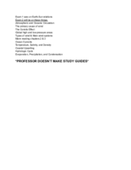 Sustainability 201: Study Guide