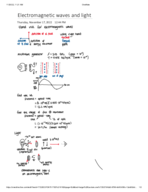 Week Fourteen: Electromagnetic Waves and Light