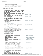 Final Study Guide