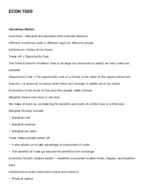ECON 1500 Notes