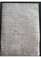 Hand written study guide for your final paper exam