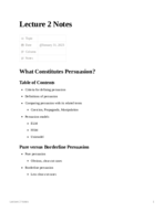 COMM475, Week 2 Notes