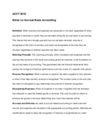ACCT Notes