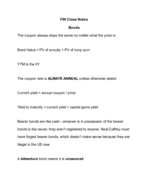 FIN 3200 Bonds Notes