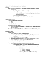 Chapter 19 - The Cardiovascular System; The Blood