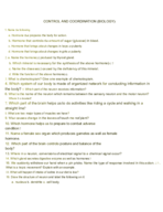 biology chappter control and corrdination worksheet