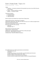 Study Guide for Exam 1