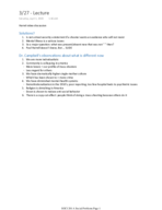Social problems - week 9 lecture notes
