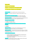 anatomy and physiology week 1 study guide