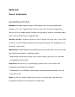 PHYS 1040 Exam 5 Study Guide