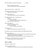 NEU 202 Introduction to Cognitive Neuroscience Week 11 notes