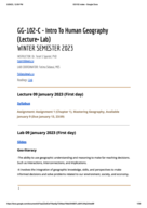 Lecture and reading notes