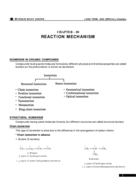 Chemistry reaction mechanisms 