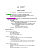 SOC 101, Week 1 Chapter 1 Lecture Notes