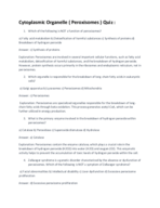 mcat mcqs peroxisomes ( cytoplasmic organelle ) 4